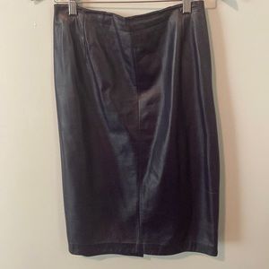 Genuine Danier leather skirt in dark purple